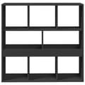 Miniatyrbillede 5 af 11: vidaXL rumdeler 100x33x94,5 cm konstrueret træ sort