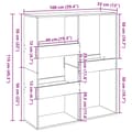 Miniatyrbilde 10 av 11: vidaXL Romdeler gammelt tre 100x33x115 cm konstruert tre