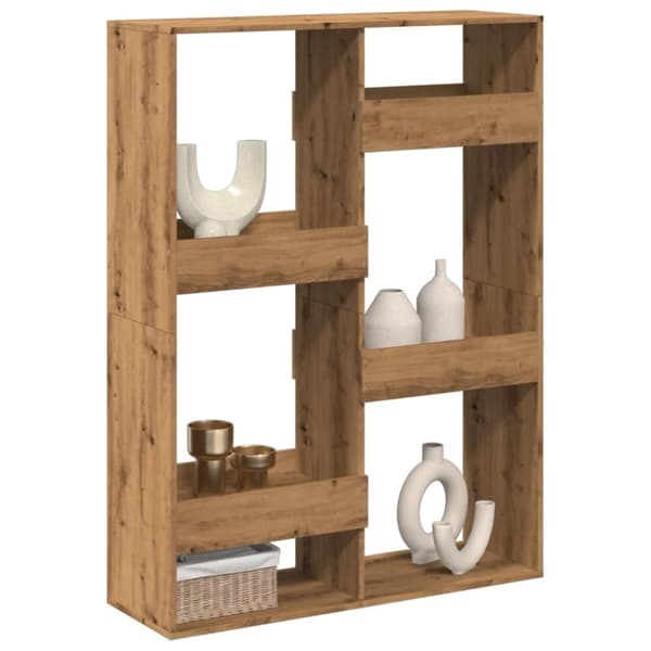 vidaXL Romdeler artisan eik 100x33x135 cm konstruert tre