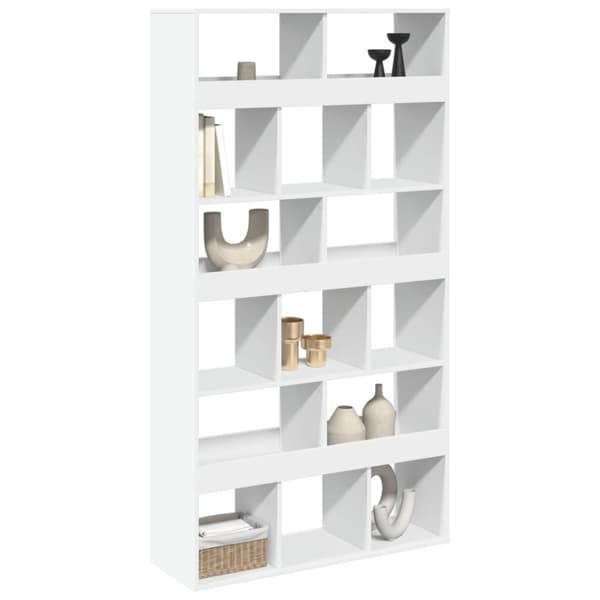 vidaXL Romdeler hvit 100x33x187,5 cm konstruert tre