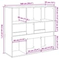 Pikkukuva 10 / 11: vidaXL Huoneenjakaja betoninharmaa 100x33x94,5 cm tekninen puu