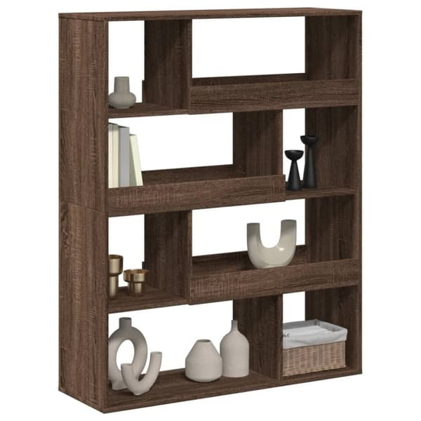 vidaXL Romdeler brun eik 100x33x125,5 cm konstruert tre