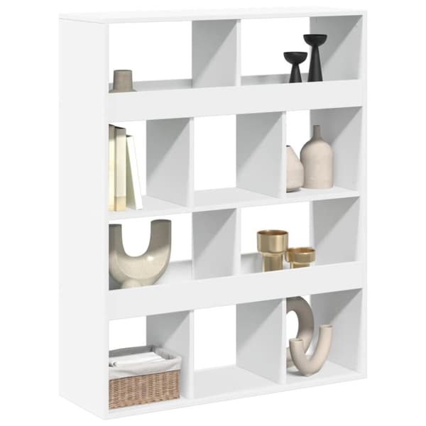 vidaXL rumdeler 100x33x125,5 cm konstrueret træ hvid