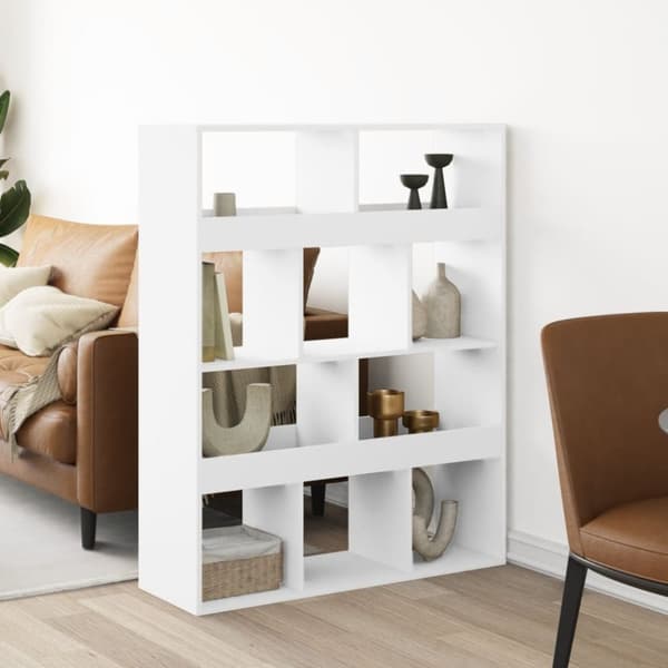 vidaXL rumdeler 100x33x125,5 cm konstrueret træ hvid