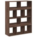 Miniatyrbillede 3 af 11: vidaXL rumdeler 100x33x125,5 cm konstrueret træ brun egetræsfarve