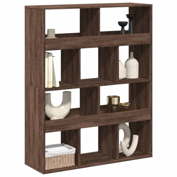 vidaXL rumdeler 100x33x125,5 cm konstrueret træ brun egetræsfarve