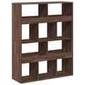 Miniatyrbillede 7 af 11: vidaXL rumdeler 100x33x125,5 cm konstrueret træ brun egetræsfarve