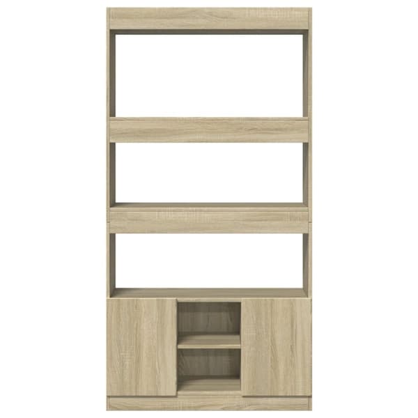 vidaXL reol 92x33x180 cm konstrueret træ sonoma-eg