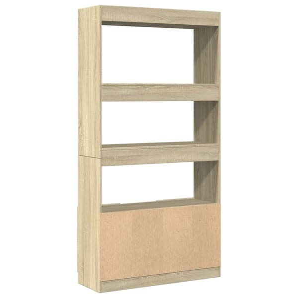 vidaXL reol 92x33x180 cm konstrueret træ sonoma-eg
