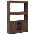 Miniatyrbillede 3 af 11: vidaXL reol 92x33x140 cm konstrueret træ brun egetræsfarve