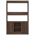 Miniatyrbillede 6 af 11: vidaXL reol 92x33x140 cm konstrueret træ brun egetræsfarve