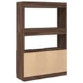 Miniatyrbillede 8 af 11: vidaXL reol 92x33x140 cm konstrueret træ brun egetræsfarve