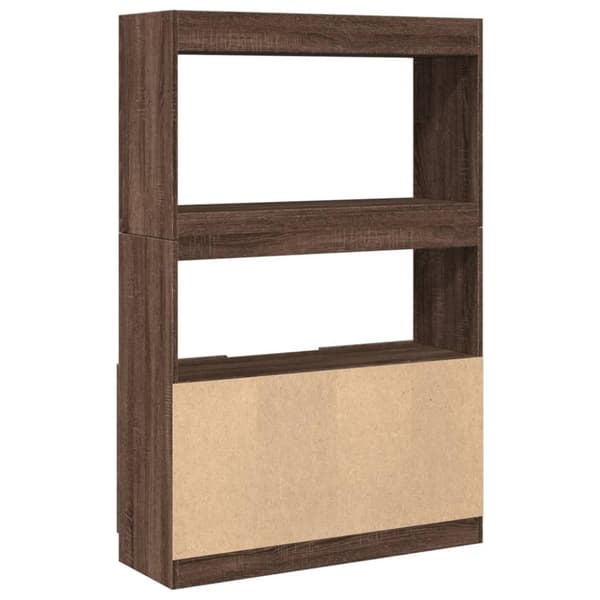 vidaXL reol 92x33x140 cm konstrueret træ brun egetræsfarve