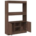 Miniatyrbillede 9 af 11: vidaXL reol 92x33x140 cm konstrueret træ brun egetræsfarve