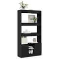 Miniatyrbillede 5 af 11: vidaXL reol 92x33x180 cm konstrueret træ sort