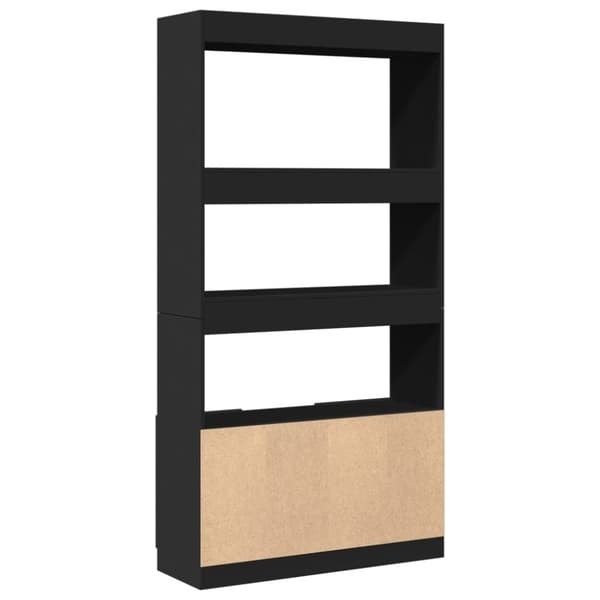 vidaXL reol 92x33x180 cm konstrueret træ sort