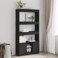 Miniatyrbillede 2 af 11: vidaXL reol 92x33x180 cm konstrueret træ sort