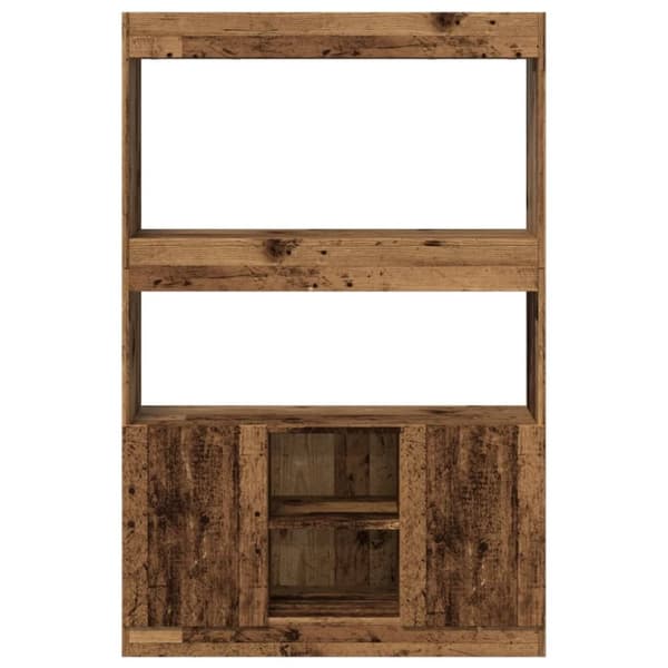 vidaXL reol 92x33x140 cm konstrueret træ antikt træ