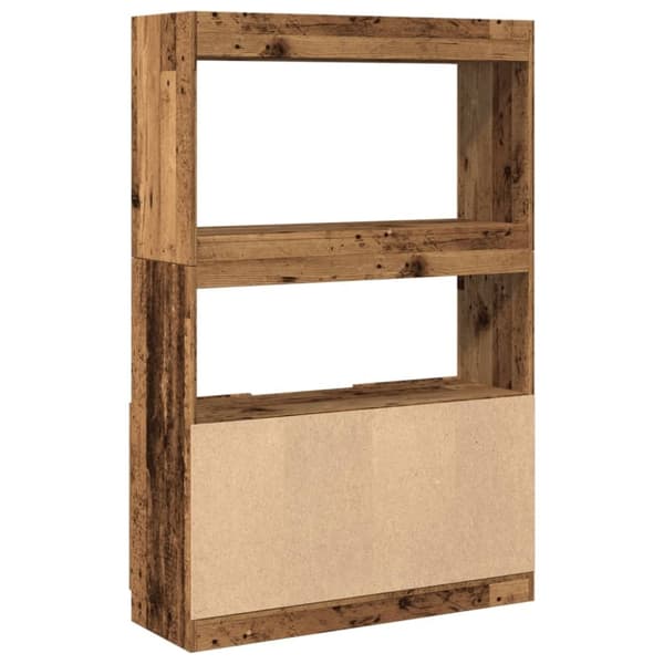 vidaXL reol 92x33x140 cm konstrueret træ antikt træ
