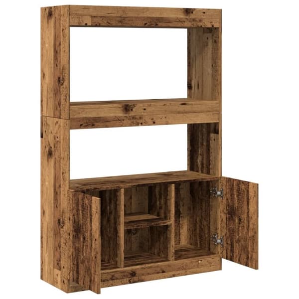 vidaXL reol 92x33x140 cm konstrueret træ antikt træ