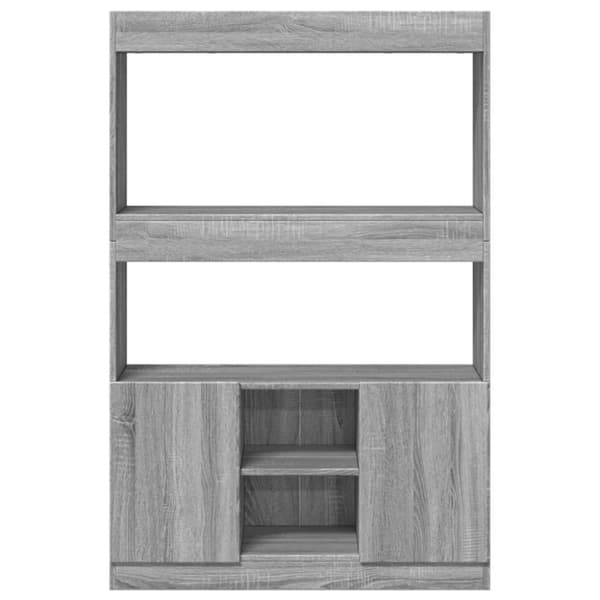 vidaXL Kaappi harmaa Sonoma 92x33x140 cm tekninen puu