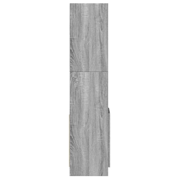 vidaXL Kaappi harmaa Sonoma 92x33x140 cm tekninen puu