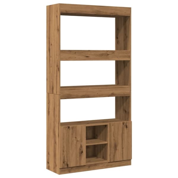 vidaXL reol 92x33x180 cm konstrueret træ egetræsfarvet