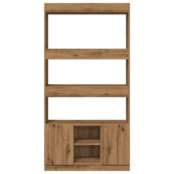 vidaXL reol 92x33x180 cm konstrueret træ egetræsfarvet