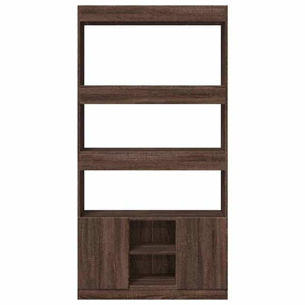 vidaXL reol 92x33x180 cm konstrueret træ brun egetræsfarve