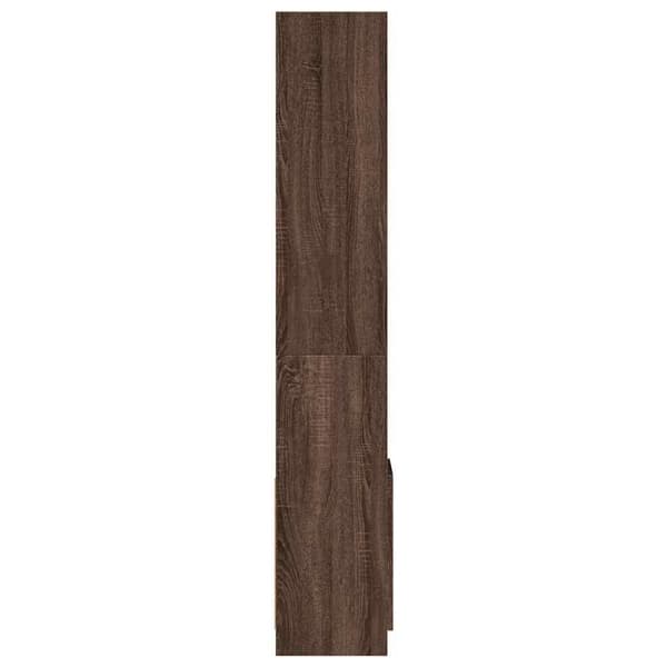 vidaXL reol 92x33x180 cm konstrueret træ brun egetræsfarve