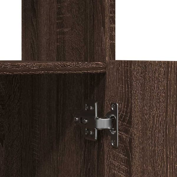 vidaXL reol 92x33x180 cm konstrueret træ brun egetræsfarve
