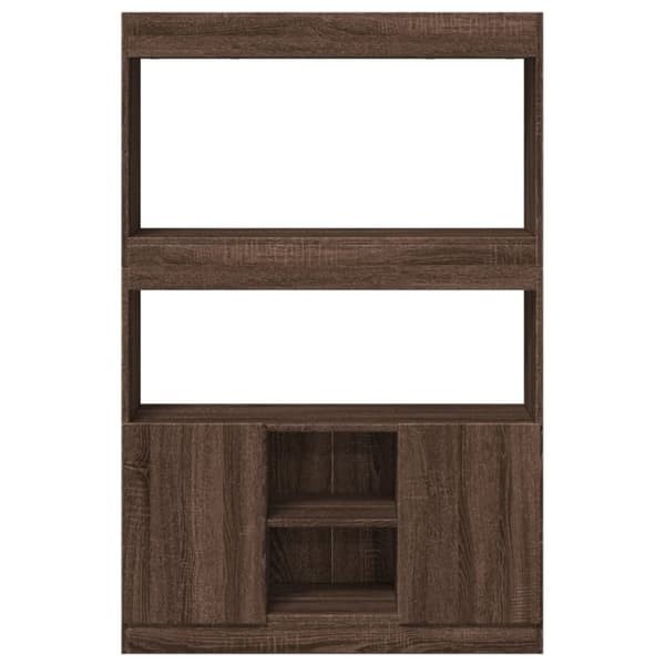 vidaXL Highboard brun eik 92x33x140 cm konstruert tre