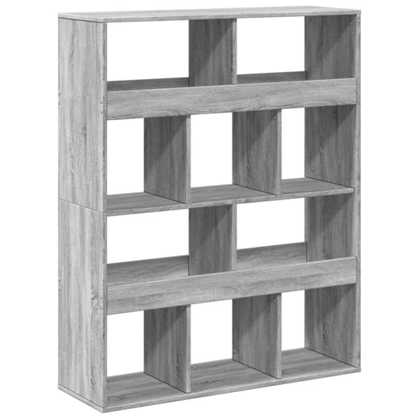 vidaXL Romdeler grå sonoma 100x33x125,5 cm konstruert tre