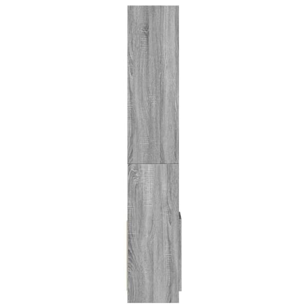 vidaXL Highboard grå sonoma 92x33x180 cm konstruert tre
