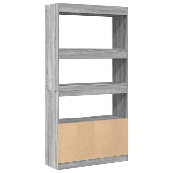 vidaXL Highboard grå sonoma 92x33x180 cm konstruert tre