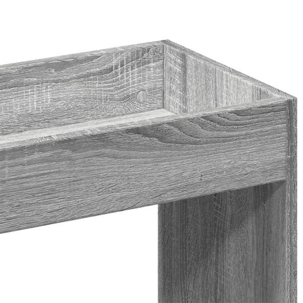vidaXL Highboard grå sonoma 92x33x180 cm konstruert tre