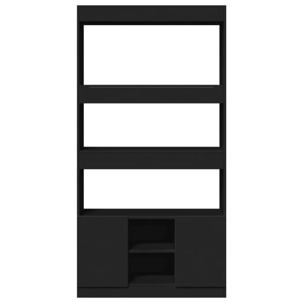 vidaXL Highboard svart 92x33x180 cm konstruert tre