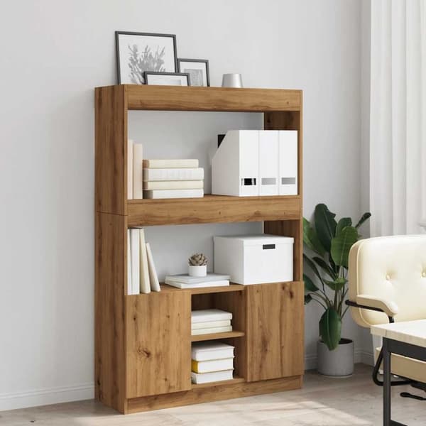 vidaXL Högskåp ek 92x33x140 cm konstruerat trä