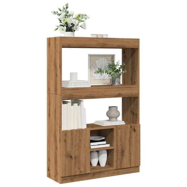 vidaXL Högskåp ek 92x33x140 cm konstruerat trä