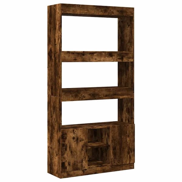 vidaXL Highboard røkt eik 92x33x180 cm konstruert tre