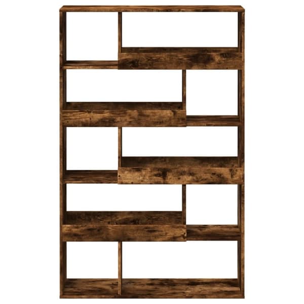 vidaXL Bokhylle røkt eik 100x33x156,5 cm konstruert tre