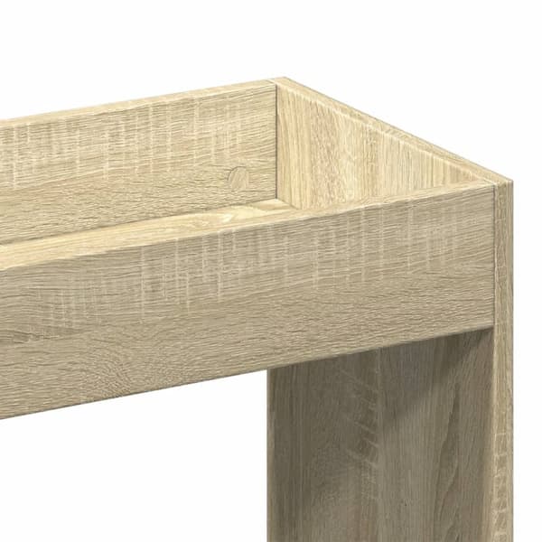 vidaXL Highboard sonoma eik 92x33x140 cm konstruert tre