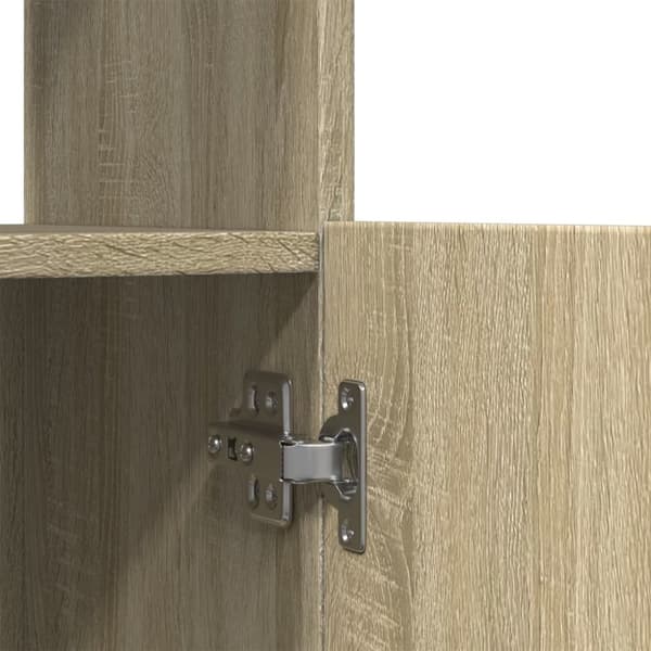 vidaXL Highboard sonoma eik 92x33x140 cm konstruert tre