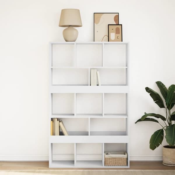vidaXL Bokhylle hvit 100x33x156,5 cm konstruert tre