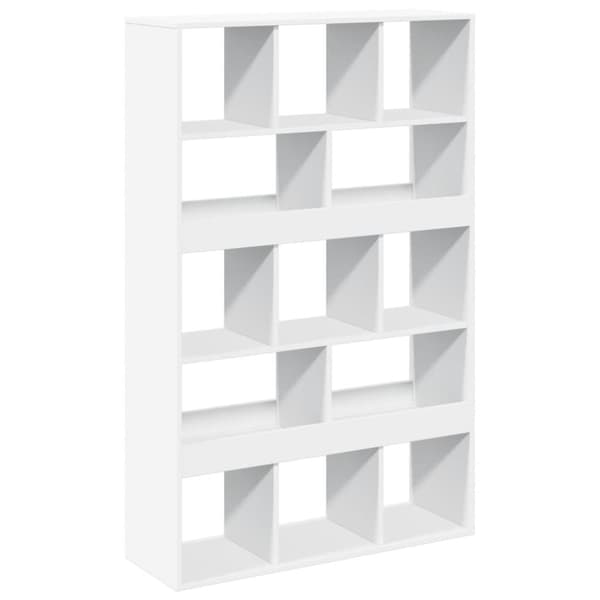 vidaXL Bokhylle hvit 100x33x156,5 cm konstruert tre