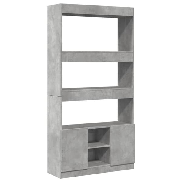 vidaXL Highboard betonggrå 92x33x180 cm konstruert tre