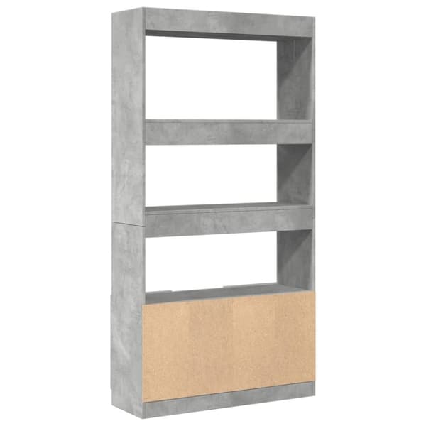 vidaXL Highboard betonggrå 92x33x180 cm konstruert tre