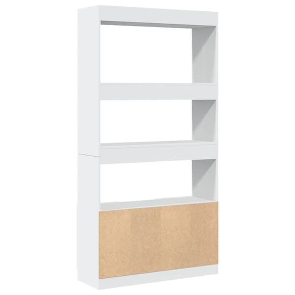 vidaXL Highboard hvit 92x33x180 cm konstruert tre