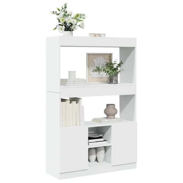 vidaXL Highboard hvit 92x33x140 cm konstruert tre