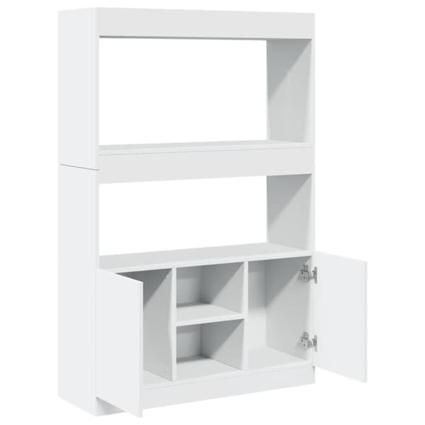vidaXL Highboard hvit 92x33x140 cm konstruert tre